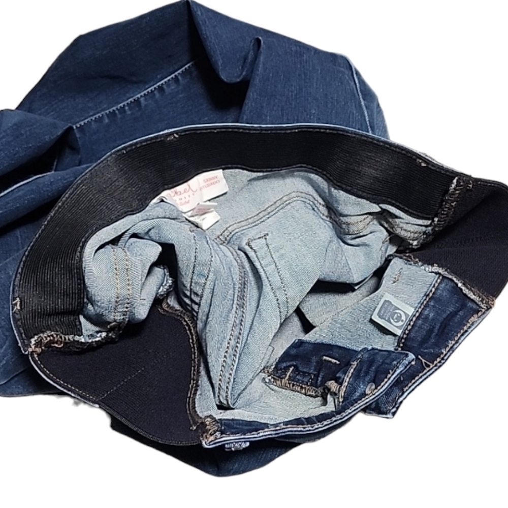 INGRID & ISABEL Maternity Skinny Jeans 4 27 Dark Wash Under Belly Stretch Denim - Picture 11 of 14